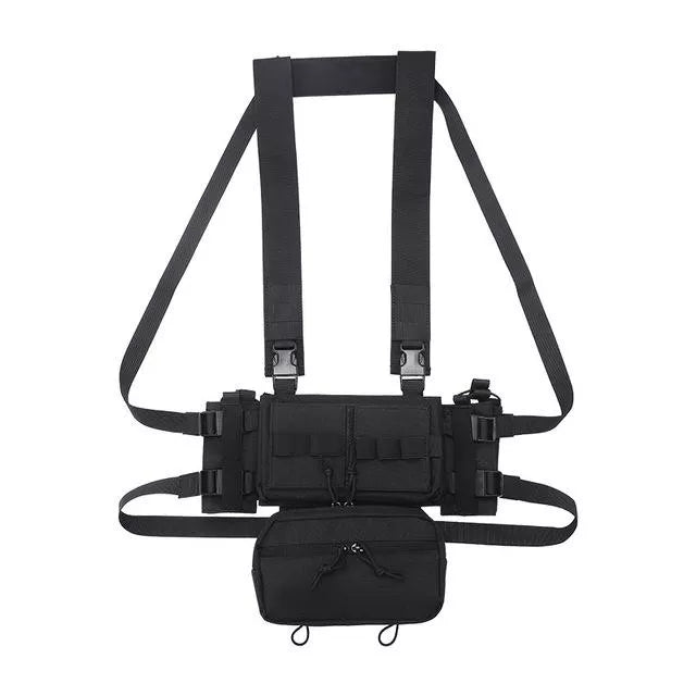 MK3 Modular Micro Fight Chest Rig - Tactical Gear for Airsoft, Hunting & Outdoor Adventures | Adjustable Molle Vest for Military & Survival Use