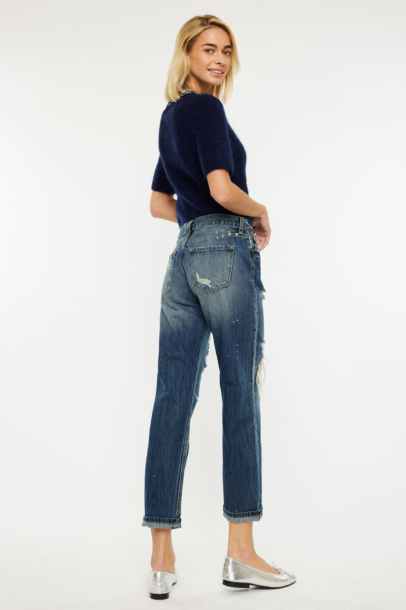 Charlize Mid Rise Boyfriend Jeans for Women - Comfortable Stretch Denim Pants with Relaxed Fit | Perfect for Casual Wear, Weekend Outfits & Everyday Style