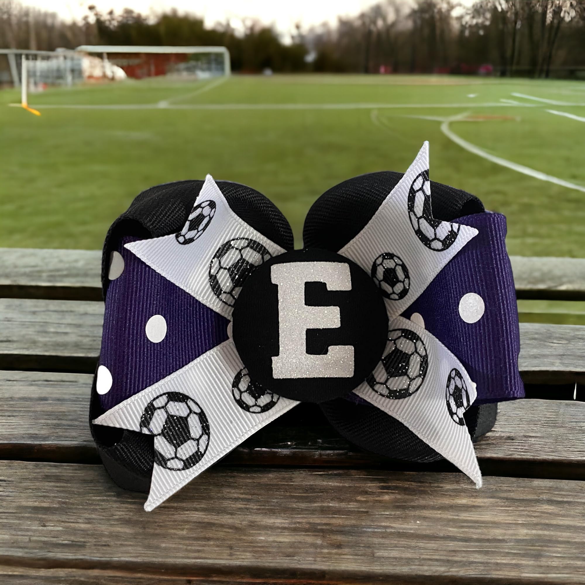 Custom Softball Glitter Hair Bow with Team Number - Personalized Burgundy & Gray Player Accessory for Games, Tournaments & Team Spirit