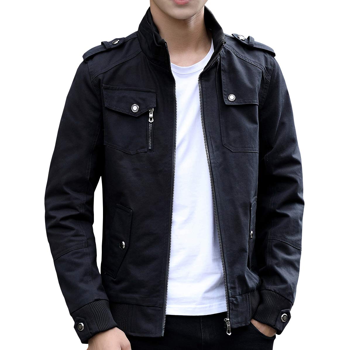 Womleys Men's Lightweight Cotton Windbreaker Jacket - Casual Outerwear for Outdoor Adventures & Daily Wear