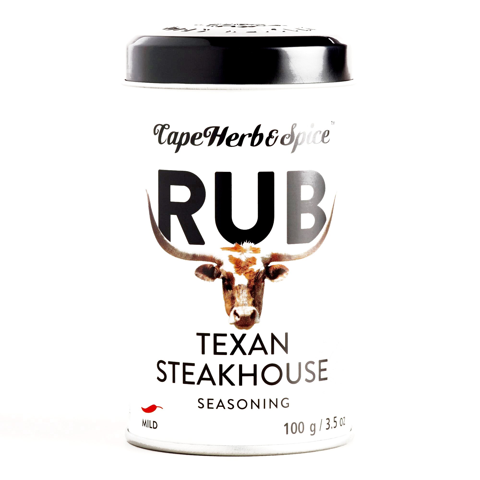 Premium Texan Steakhouse Rub by Cape Herbs & Spice - 3.5 oz (Pack of 4) - Authentic BBQ Seasoning for Grilled Steaks, Ribs & Burgers - Perfect for Outdoor Cooking & Backyard Parties