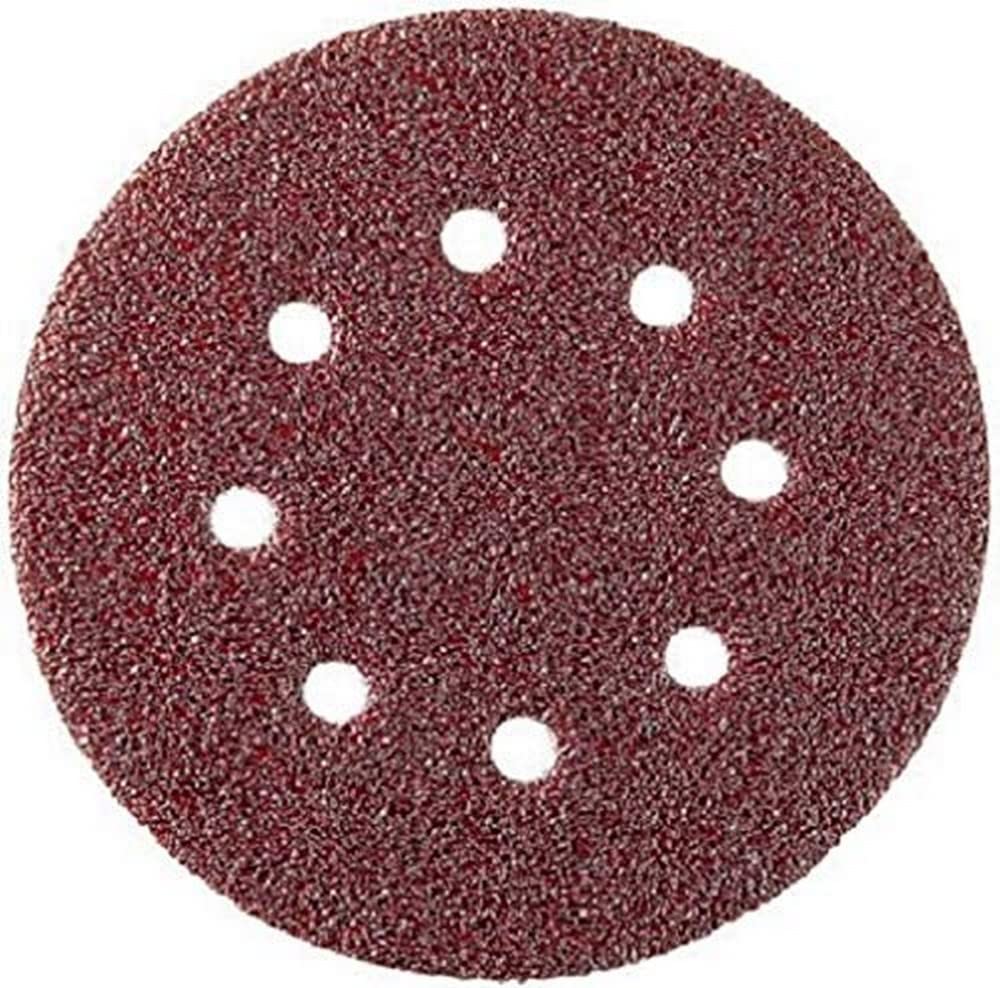 Milwaukee 4002395341702 Premium Red Sandpaper for Orbital Sander - 5 Pack, 80 Grit for Woodworking & Metal Finishing | Ideal for DIY Projects & Professional Use