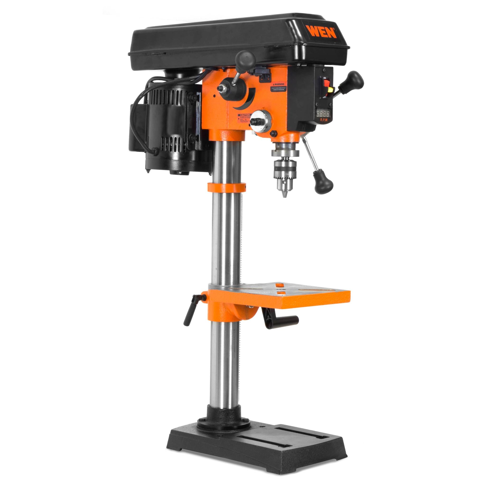 WEN DP1062V 10-Inch Benchtop Drill Press | 6.2 Amp Variable Speed Motor | Cast Iron Construction | Laser Guide | Perfect for Woodworking, Metal Drilling & DIY Projects