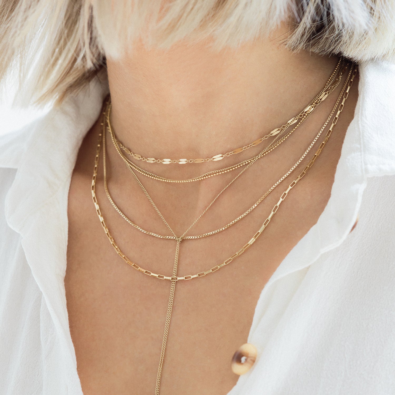 Stylish Venetian Chain Necklace for Women - 18K Gold Plated Layering Necklace Jewelry Gift for Her | Perfect for Date Night, Parties & Everyday Wear