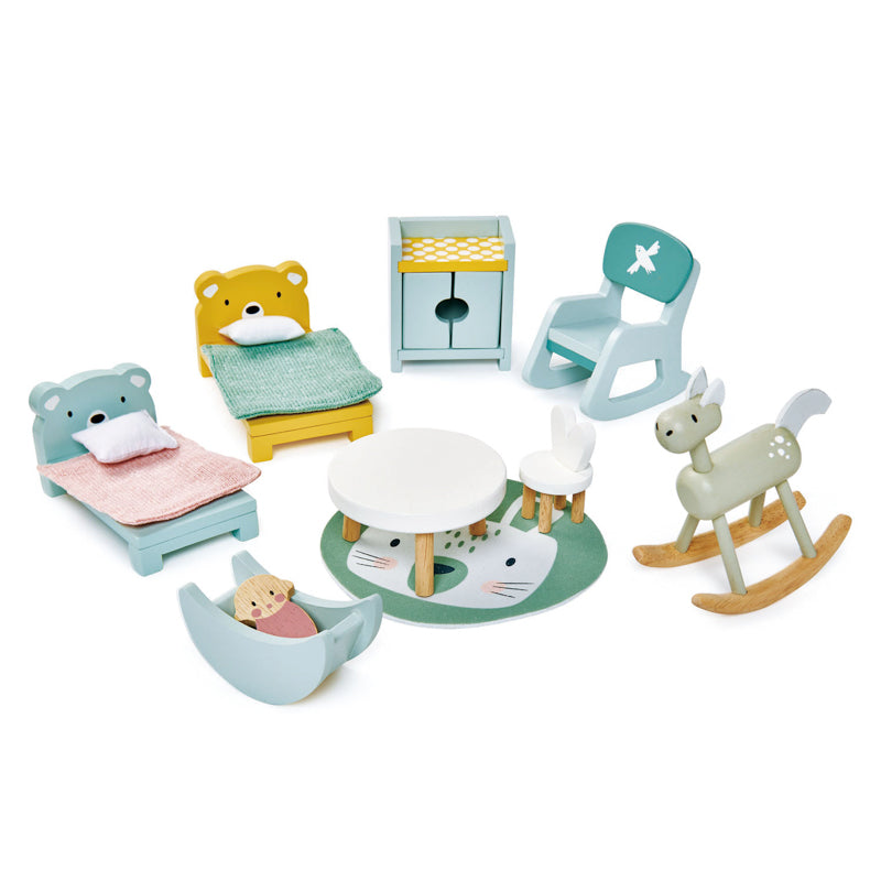 Modern Dovetail Kids Room Set - Wooden Bed, Dresser & Nightstand - Perfect for Toddler & Children's Bedroom Decor - Ideal for Small Spaces & Shared Rooms