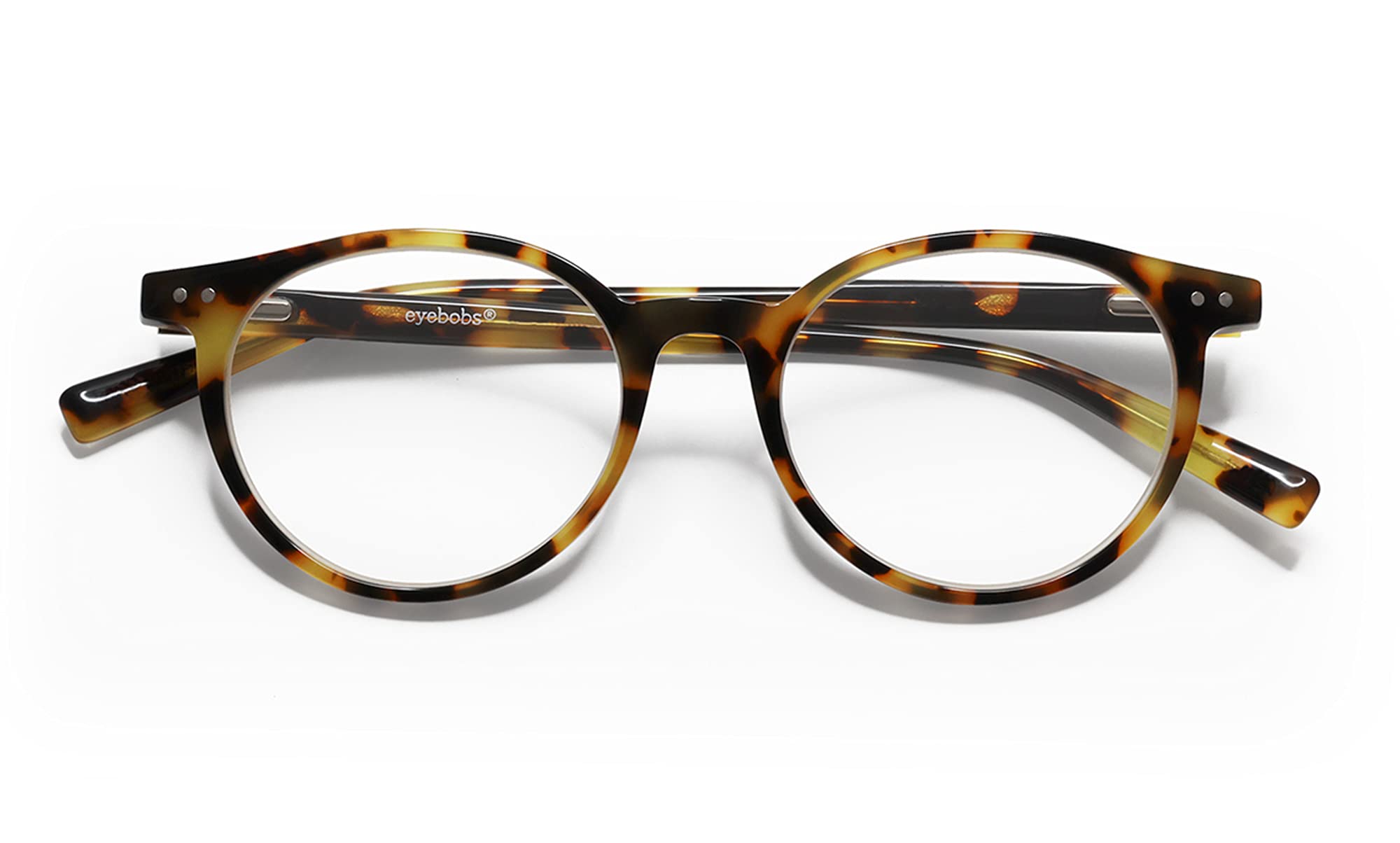 eyebobs Case Closed - Premium Reading Glasses for Men & Women | Round Frame for Average Faces | 0.0x to 4.0x Strength | Perfect for Office, Reading & Computer Work