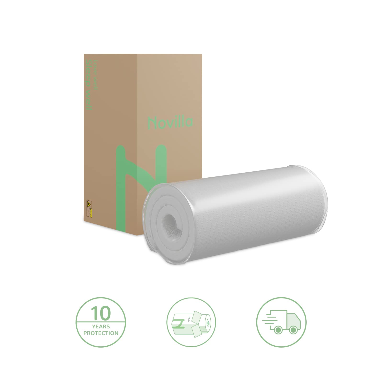 Novilla 12 Inch Hybrid King Mattress in a Box - Gel Memory Foam & Innerspring for Cool Sleep, Pressure Relief, Medium Firm Support with Pillow Top - Perfect for Bedrooms, Guest Rooms, and Dormitories