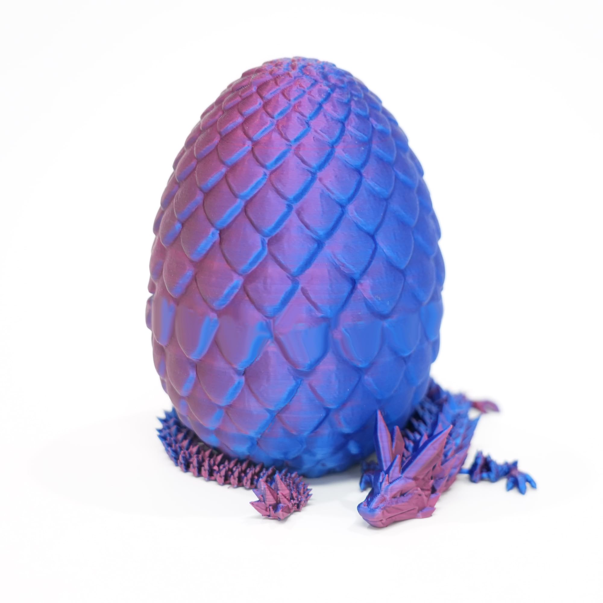 3D Printed Dragon Egg with Flexible Articulated Dragon Inside - 12
