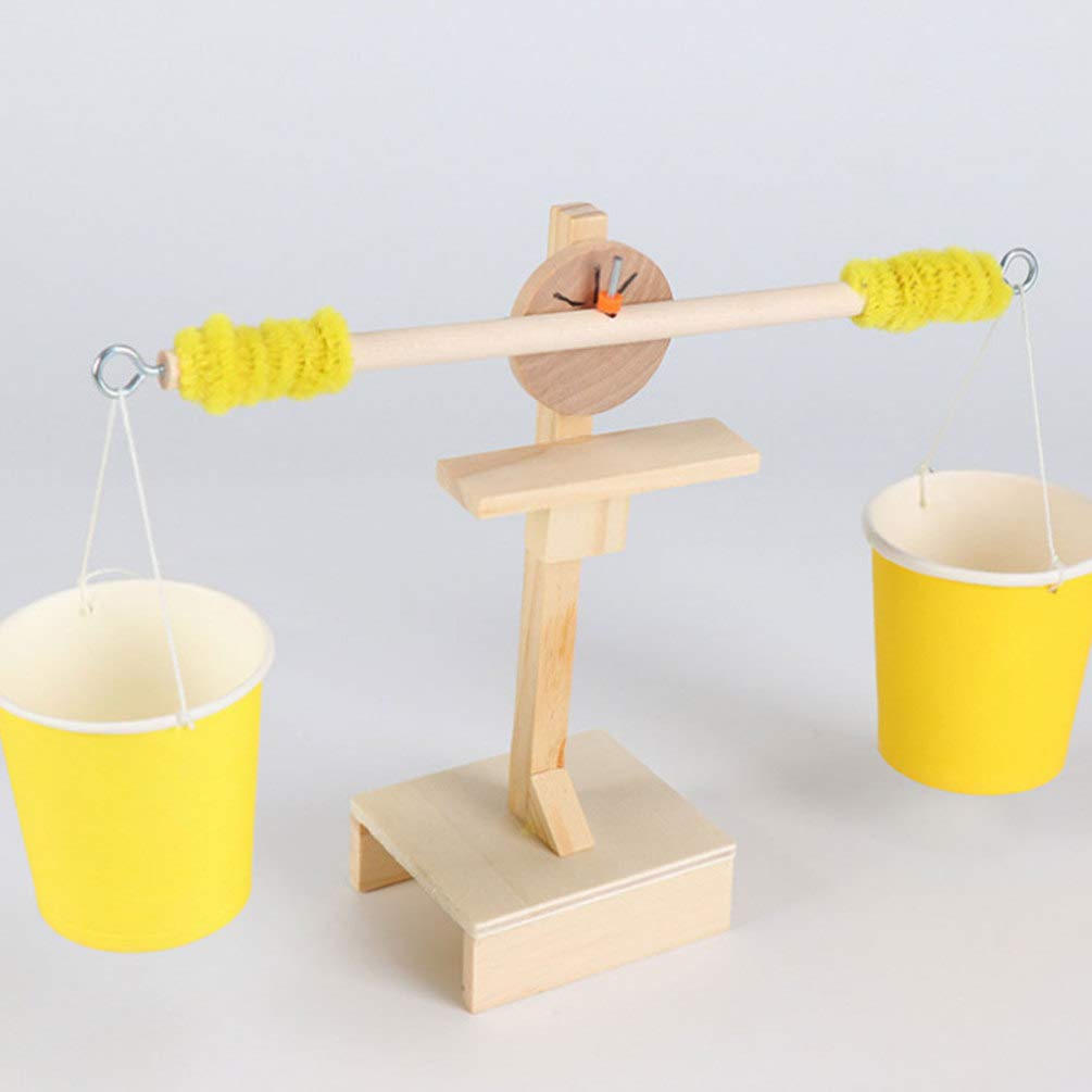 Wooden Balance Scale Toy for Kids - Math Teaching & Science Experiment Tool, Preschool Measurement Learning, STEM Educational Puzzle Game - Perfect for Classroom Activities & Homeschooling