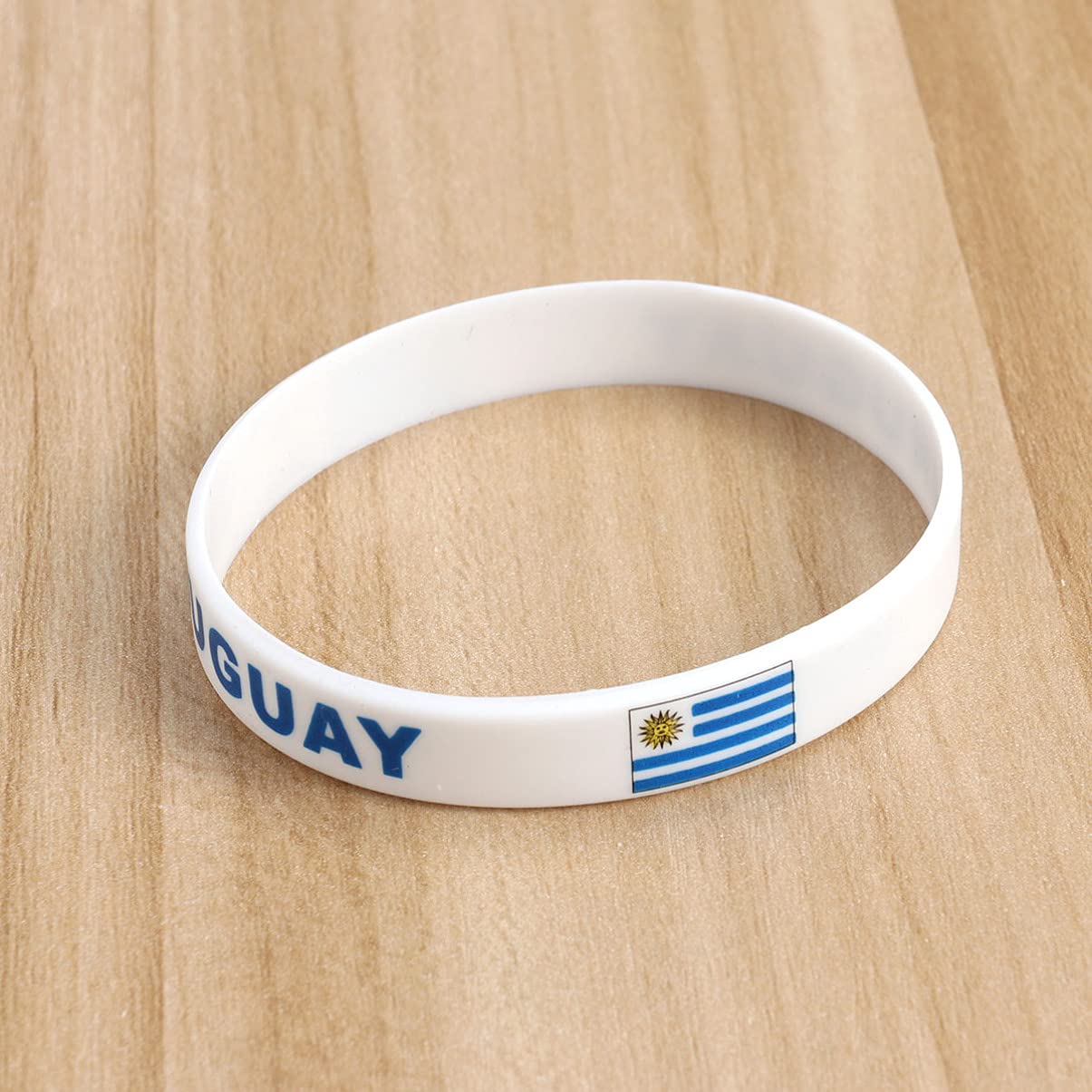 BESTOYARD 6-Pack Uruguay Flag Silicone Wristbands - Patriotic Rubber Bracelets for Sports Games, Football Matches & National Pride - Perfect for Fans, Races & International Events