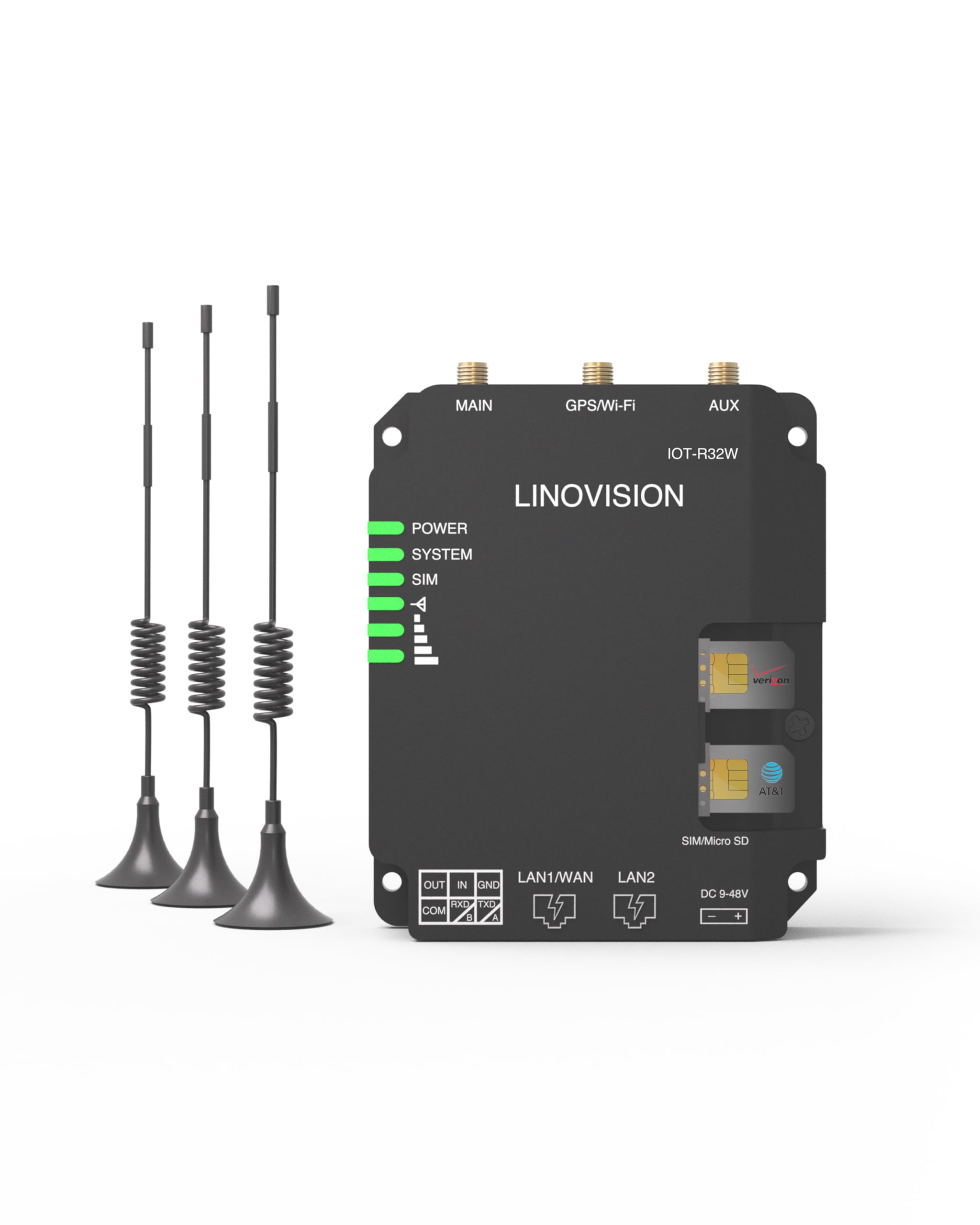 Upgrade LINOVISION Industrial 4G LTE WiFi Router with Dual SIM Card Slots & RS485 - Rugged Cellular Router for O2, EE, Vodafone, T-Mobile | Perfect for Remote Monitoring, IoT Connectivity & Harsh Environments