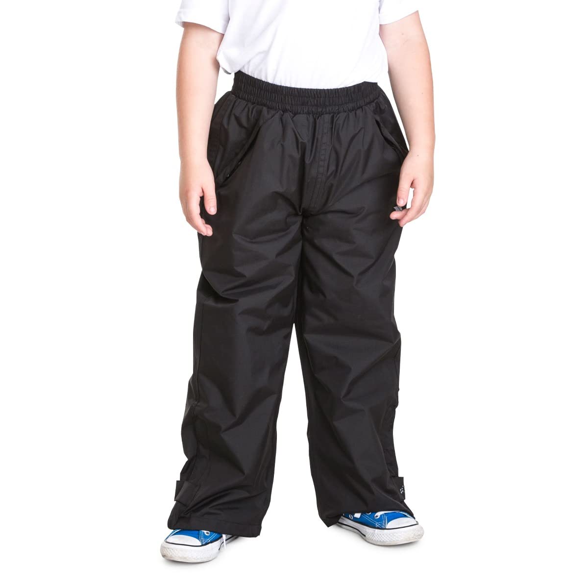 ECHO Unisex Waterproof Pants - Black 3/4 Length Outdoor Hiking Rain Pants for Men & Women - Perfect for Camping, Cycling and Rainy Day Activities