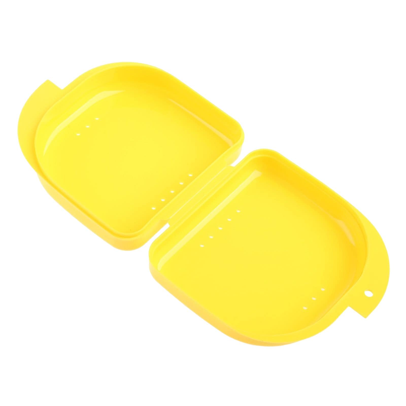 Orthodontic Retainer & Denture Storage Box with Vent Holes - Travel-Friendly Dental Case for Braces, Mouthguard & False Teeth - Perfect for Home, Office & Travel Use