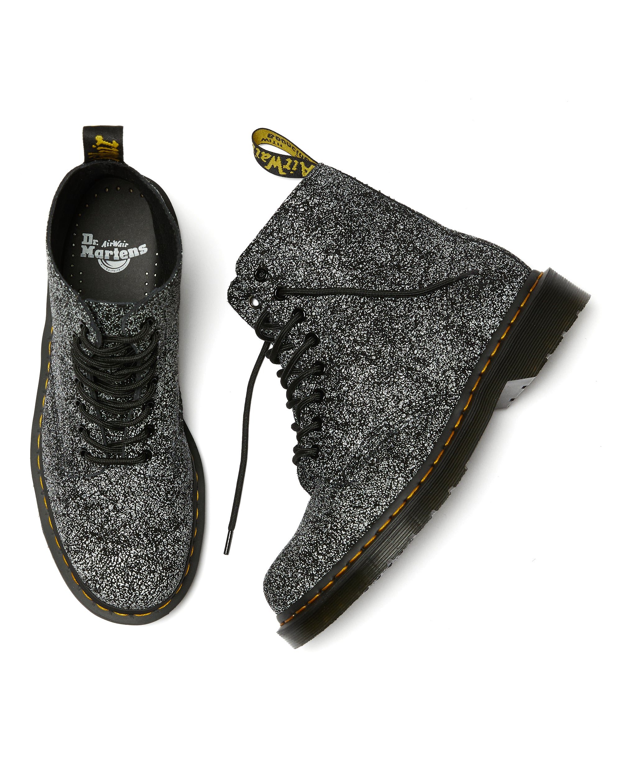 Dr. Martens 1460 Pascal Black Splatter Chaos Boots - Punk Style Leather Ankle Boots for Men & Women | Perfect for Concerts, Festivals & Alternative Fashion