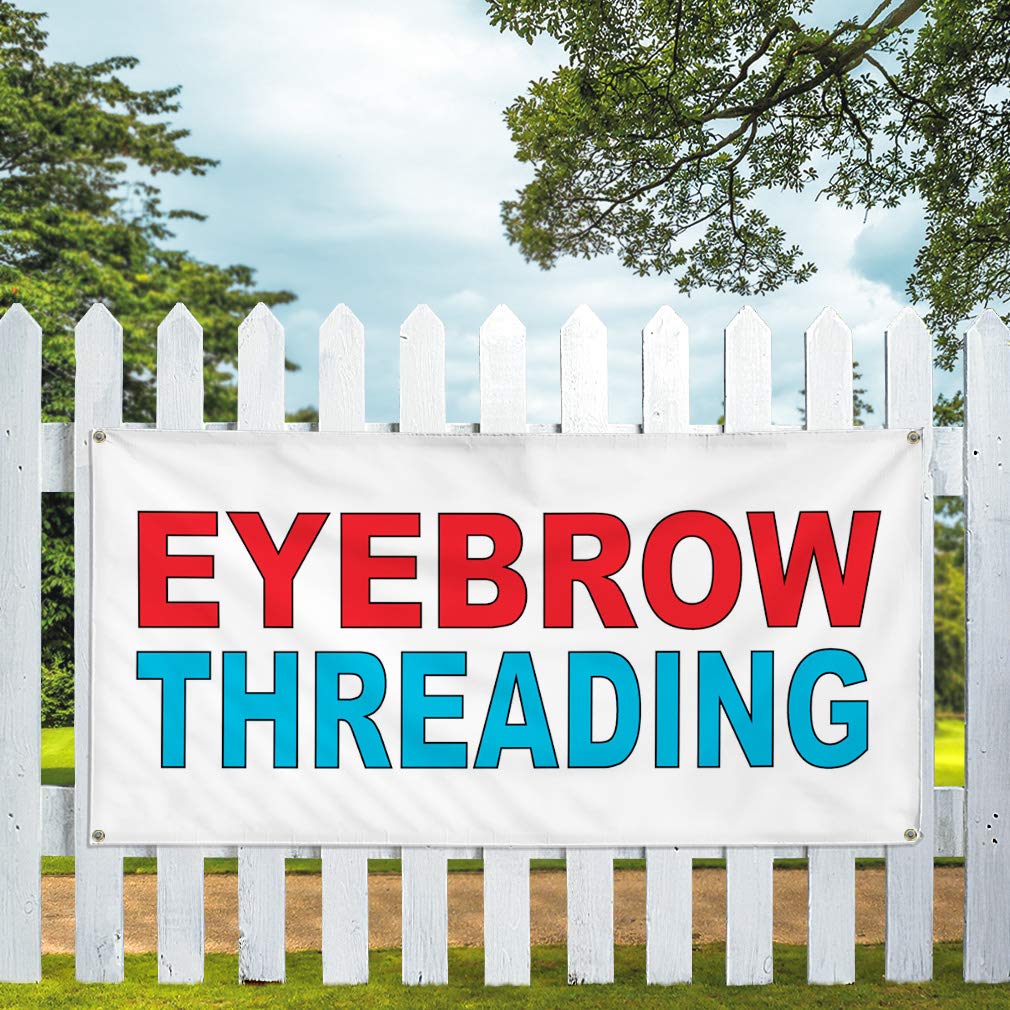 Custom Vinyl Banners 48x96 Inches - Weatherproof Outdoor Yard Signs with 8 Grommets for Eyebrow Threading, Healthcare, Industrial & Business Use | Red & Blue Options in Multiple Sizes - Perfect for Events, Advertising & Storefront Displays