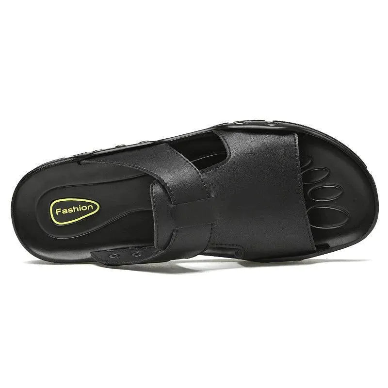 Comfortable Summer Slip On Leather Sandals for Women - Breathable & Lightweight Casual Shoes for Beach, Vacation, and Everyday Wear