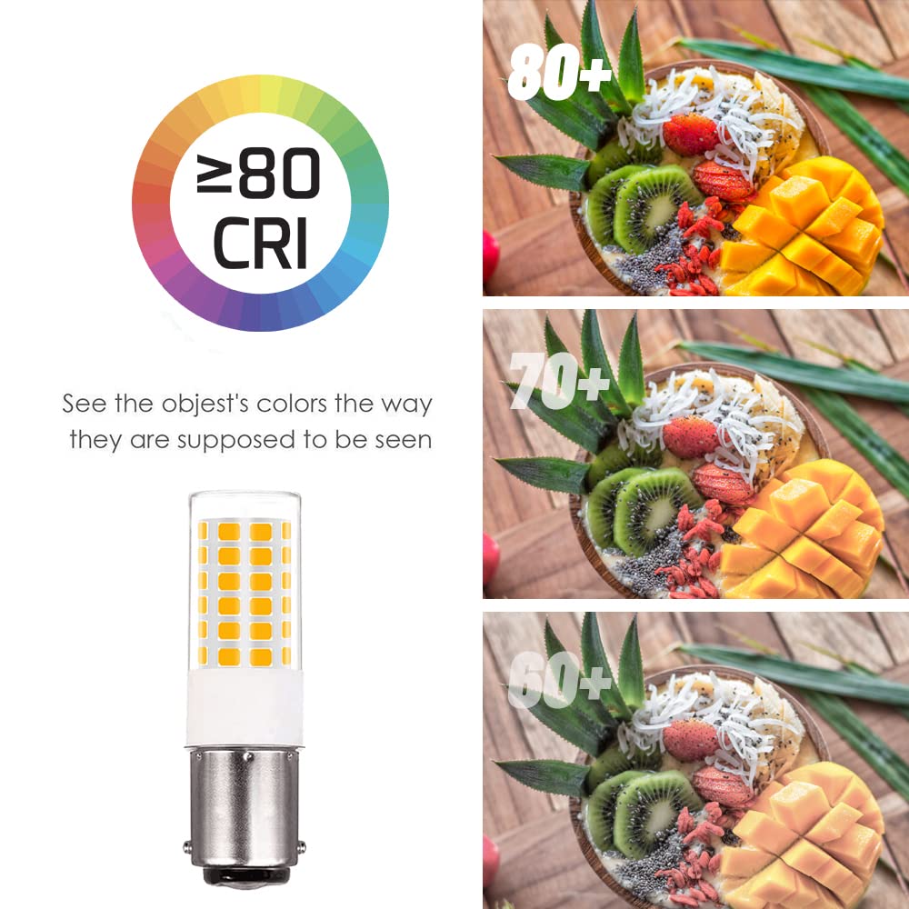BA15D S8 DC Bayonet Double Contact Base LED Light Bulbs - 12V & 24V Cool White 6-Pack for Boat Marine Lights, RV Camper Trailer & Automotive Lighting - Perfect for Night Navigation, Interior Cabin Lights & Vehicle Safety Lighting