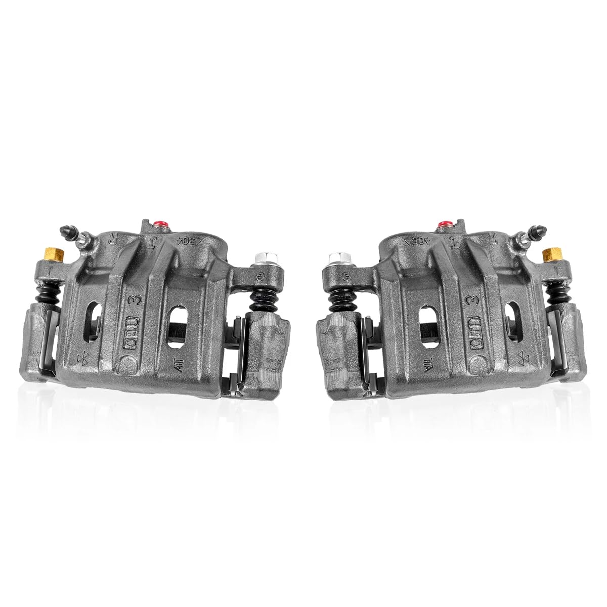 Premium Original Front Brake Calipers Pair with Clips - CCK06025 [Fits Chevrolet Colorado & GMC Canyon US Models] - Durable Replacement for Smooth Braking Performance in City Driving & Off-Road Adventures