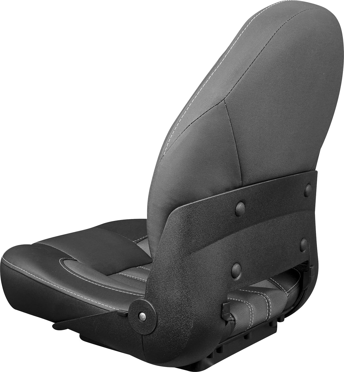 Tempress ProBax Orthopedic Folding High Back Boat Seat - Ergonomic Support for Back Pain Relief - Waterproof & Durable (Black/Charcoal/Carbon) - Perfect for Fishing, Boating & Marine Activities