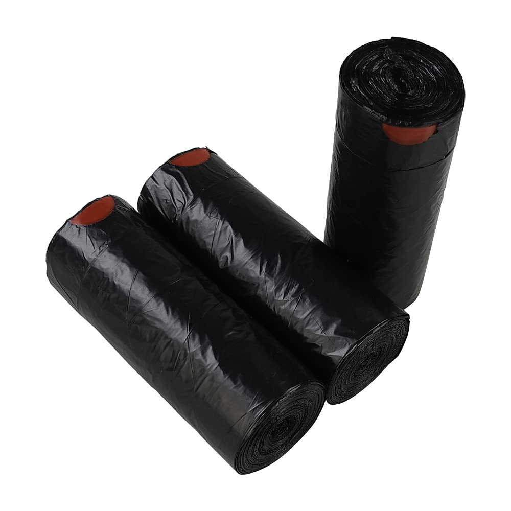 8 Gallon Drawstring Trash Bags - 120 Count Heavy Duty Black Garbage Bags for Kitchen, Office & Outdoor Use