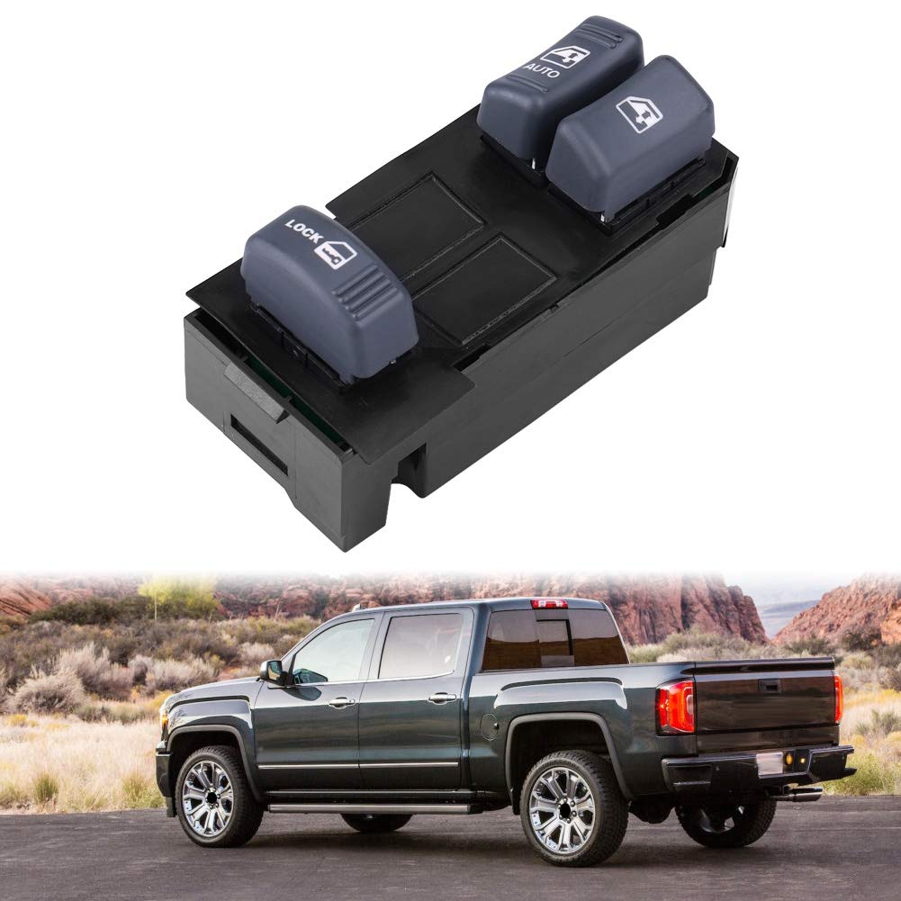 Acouto Left Hand Driver Side Power Window Switch Master Control Button for Chevy Silverado 1500 Pickup Truck 15151356 - Easy Installation & Smooth Operation for Daily Commuting