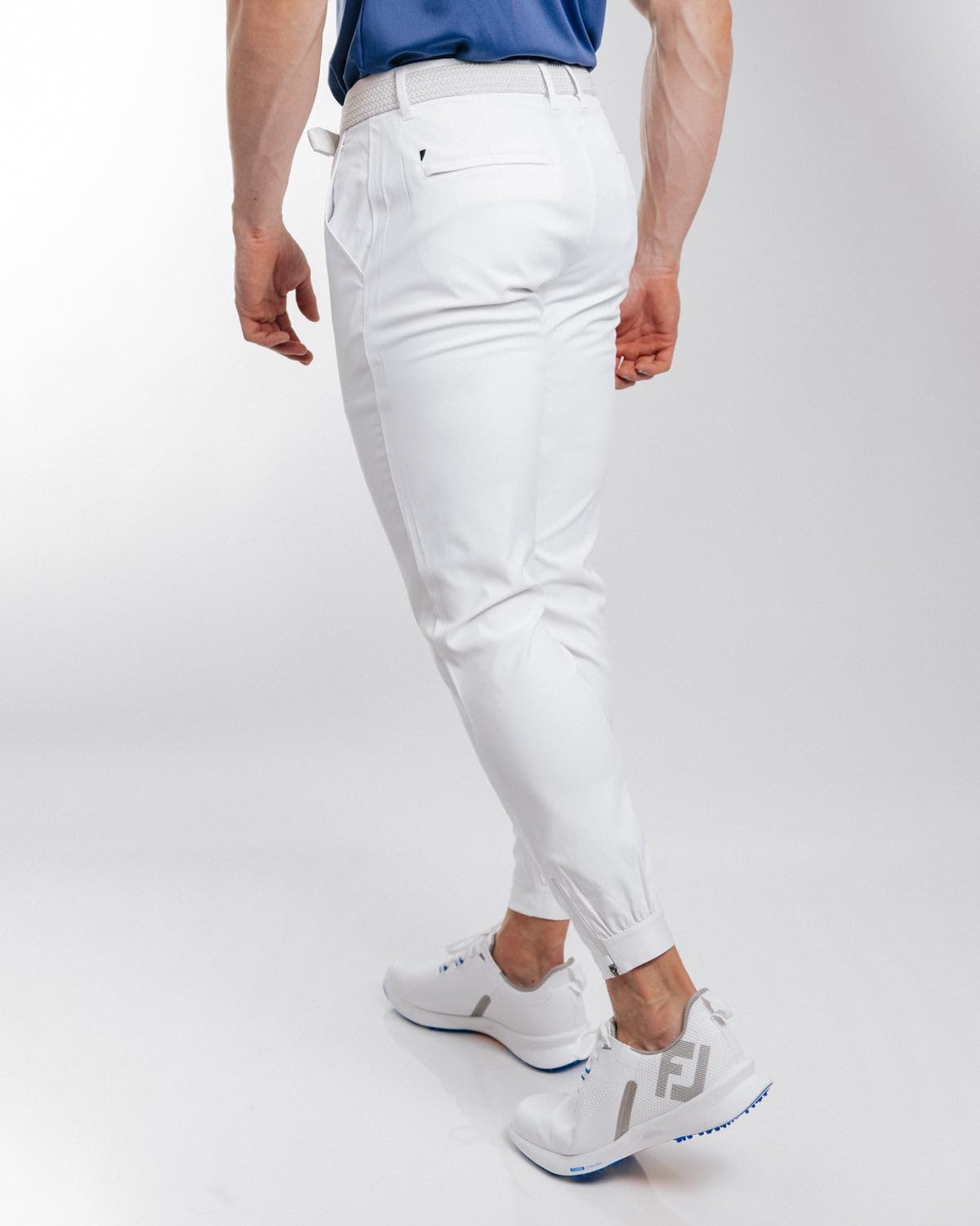 **Primo Golf Jogger Pants for Men - Lightweight 4-Way Stretch Golf Trousers with 4 Pockets, Inner Gel Waistband & Elastic Zipper Ankles - Perfect for Golfing, Travel & Casual Wear**