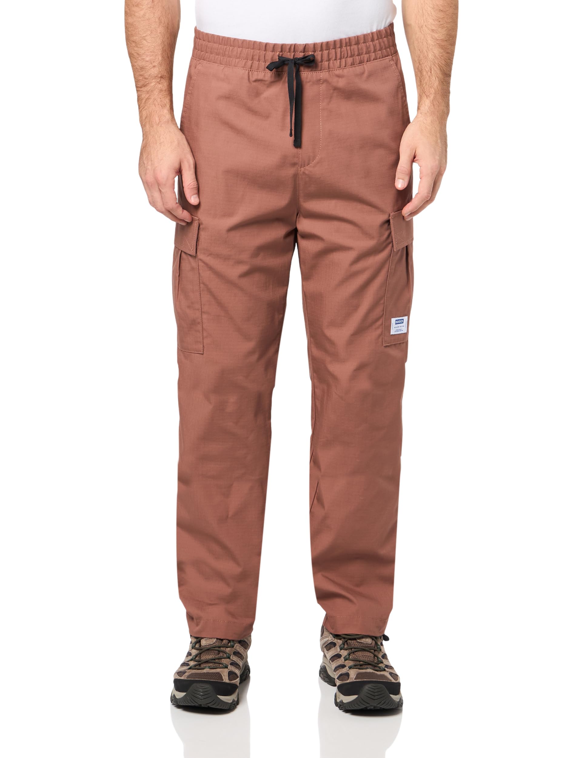 HUGO Men's Relaxed Fit Cotton Twill Joggers Pants - Comfortable Casual Lounge & Workout Pants for Men - Perfect for Home, Gym, and Outdoor Activities