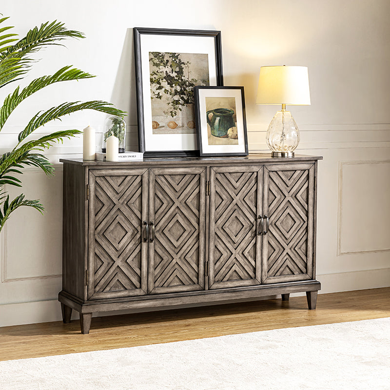 Amadeo 60-Inch Wide Modern Sideboard Buffet Cabinet with Storage - Perfect for Dining Room, Living Room & Entryway Organization