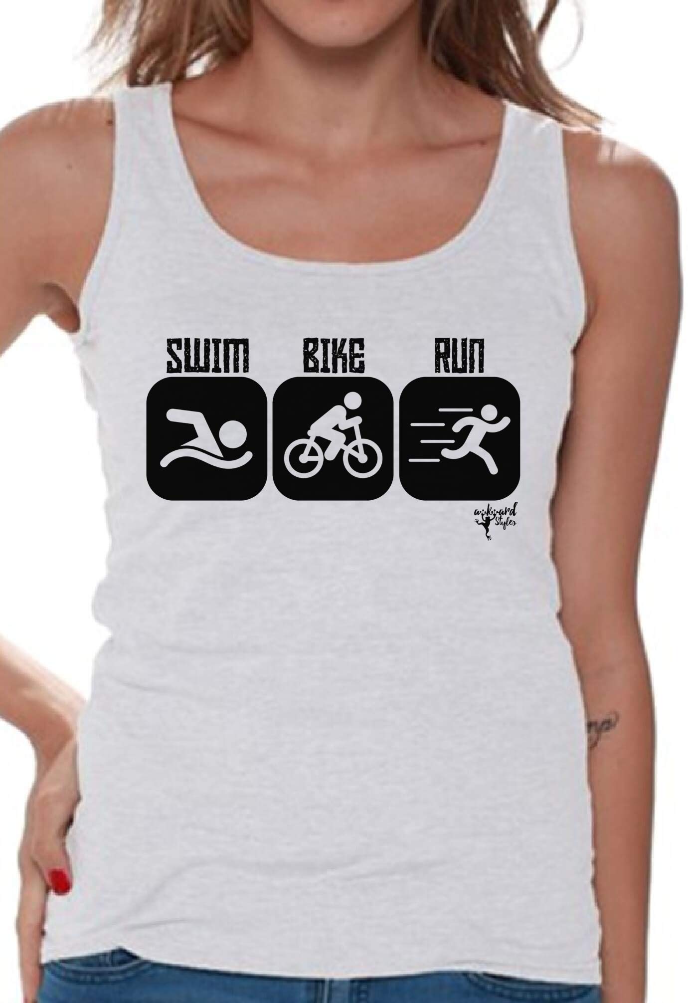 Women's Triathlon Tank Top - Breathable Swim Bike Run Workout Shirt for Athletes | Perfect for Training, Racing & Outdoor Sports | Black