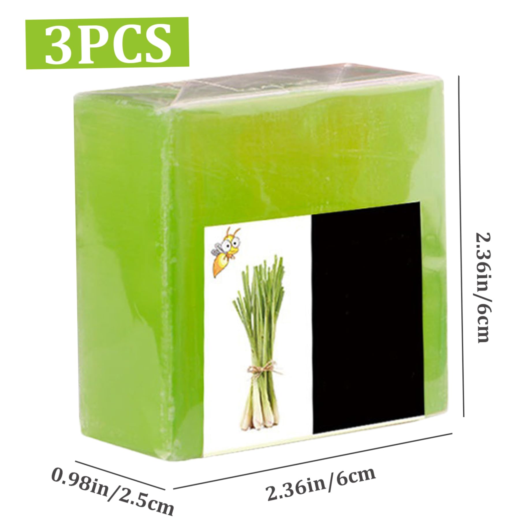 3Pcs Natural Citronella Soap Bars for Men & Women - 100g Organic Lemongrass Body Wash & Facial Cleanser | Essential for Travel, Camping & Home Use - Repels Mosquitoes & Refreshes Skin
