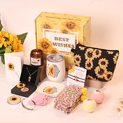 Sunflower Gift Box for Women - Birthday, Anniversary, Christmas & Mother's Day Gifts