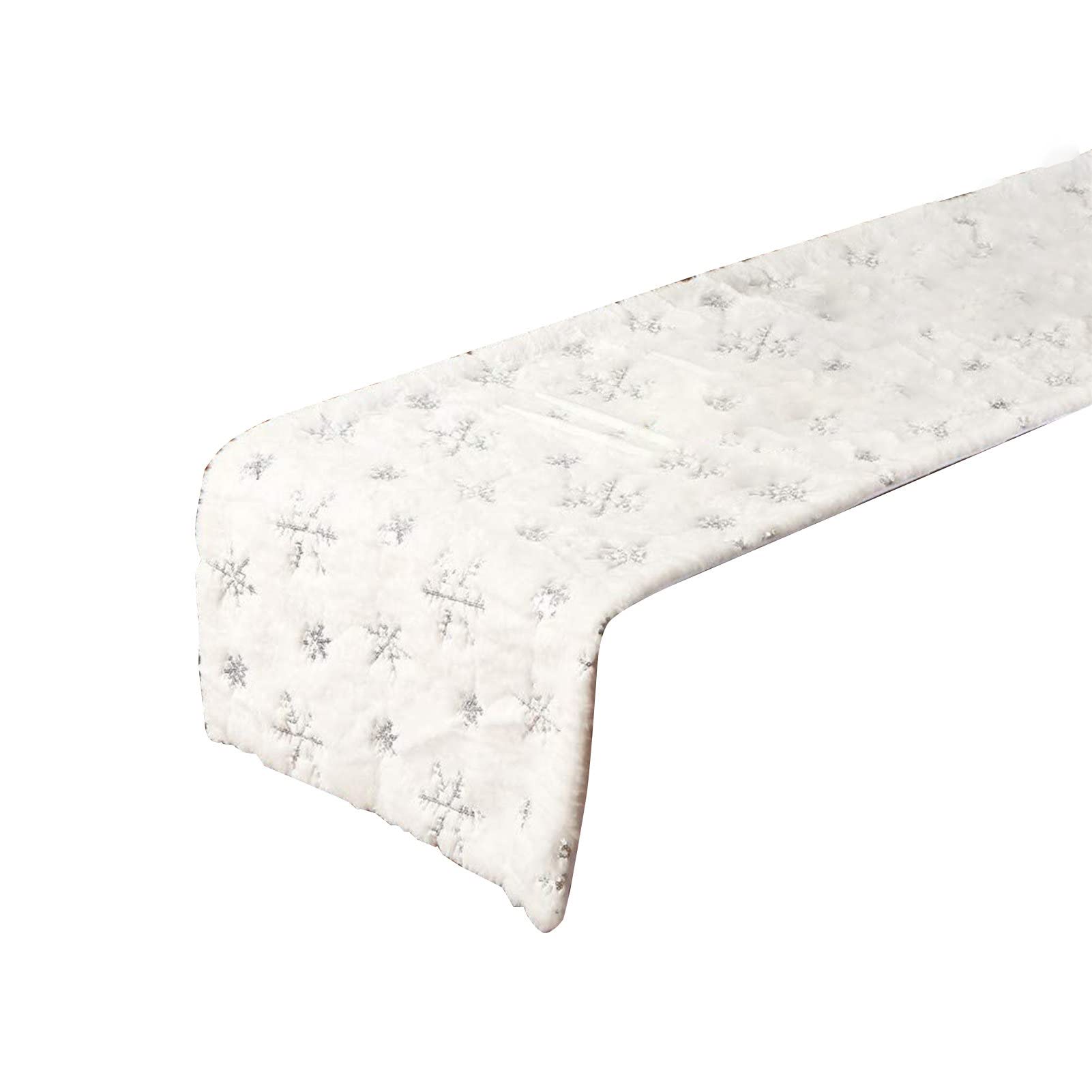 Festive Snowflake Pattern Table Runner - Plush & Lightweight Christmas Tablecloth with Delicate Edging for Holiday Dining Decor