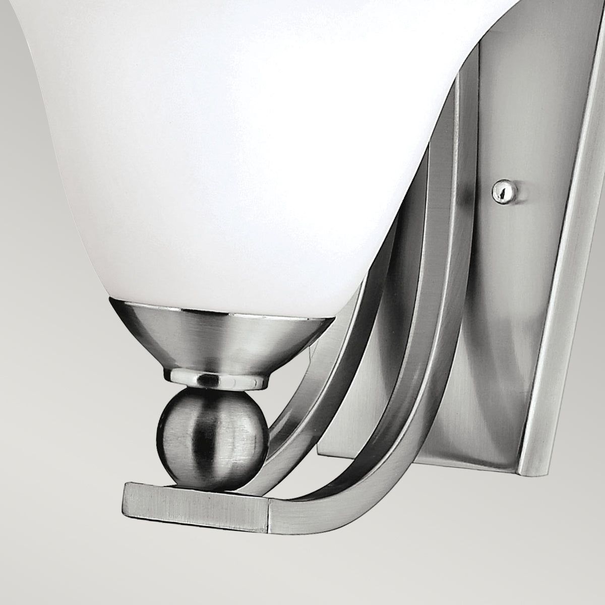 Bolla 1Lt Wall Light with Brushed Nickel Finish - Modern Sconce for Bedroom, Hallway & Living Room Lighting