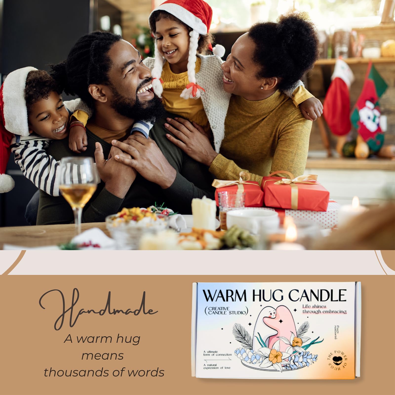 Hugging Candles - Unique Gifts for Women, Best Friend, Sister, Mother & Coworker | Thinking of You, Get Well Soon, Cheer Up, Engagement & Wedding Gifts | Perfect for Birthdays, Anniversaries & Special Occasions