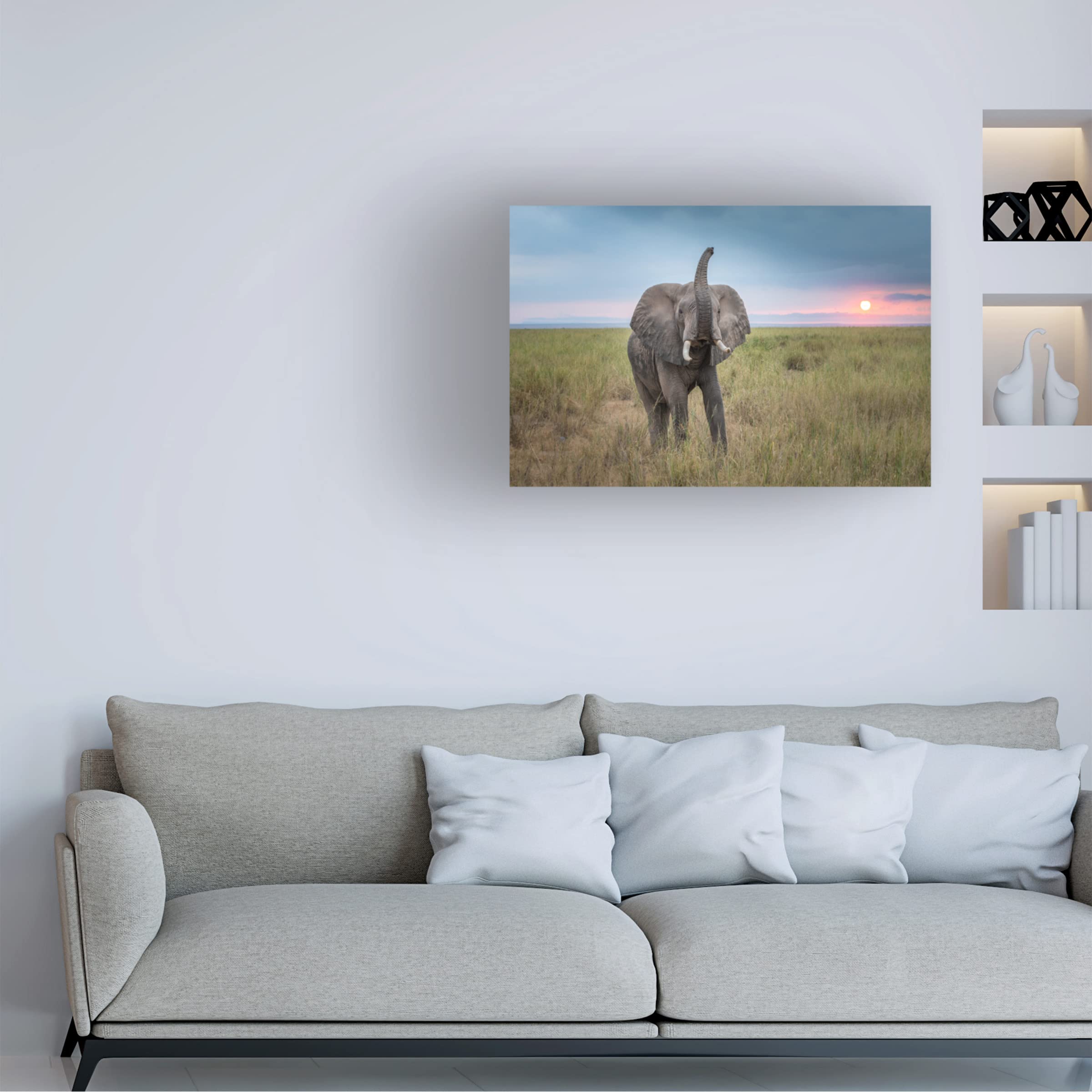 Trademark Fine Art 'King of the Domain' Canvas Wall Art by Jeffrey C. Sink - Modern Home Decor for Living Room, Office & Gaming Spaces