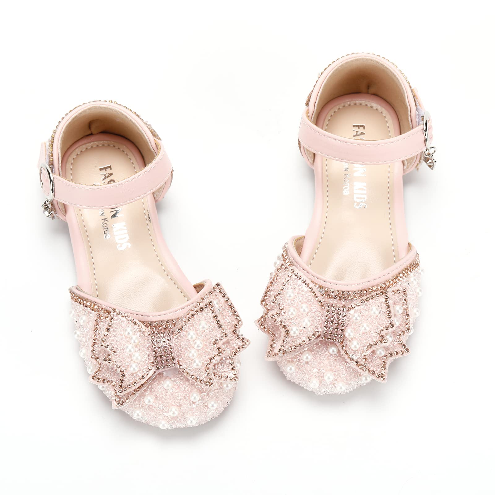 Sparkly Mary Jane Ballet Flats for Girls - Adorable Wedding Sandals & Princess Party Dress Shoes - Perfect for Weddings, Birthday Parties, and Special Occasions