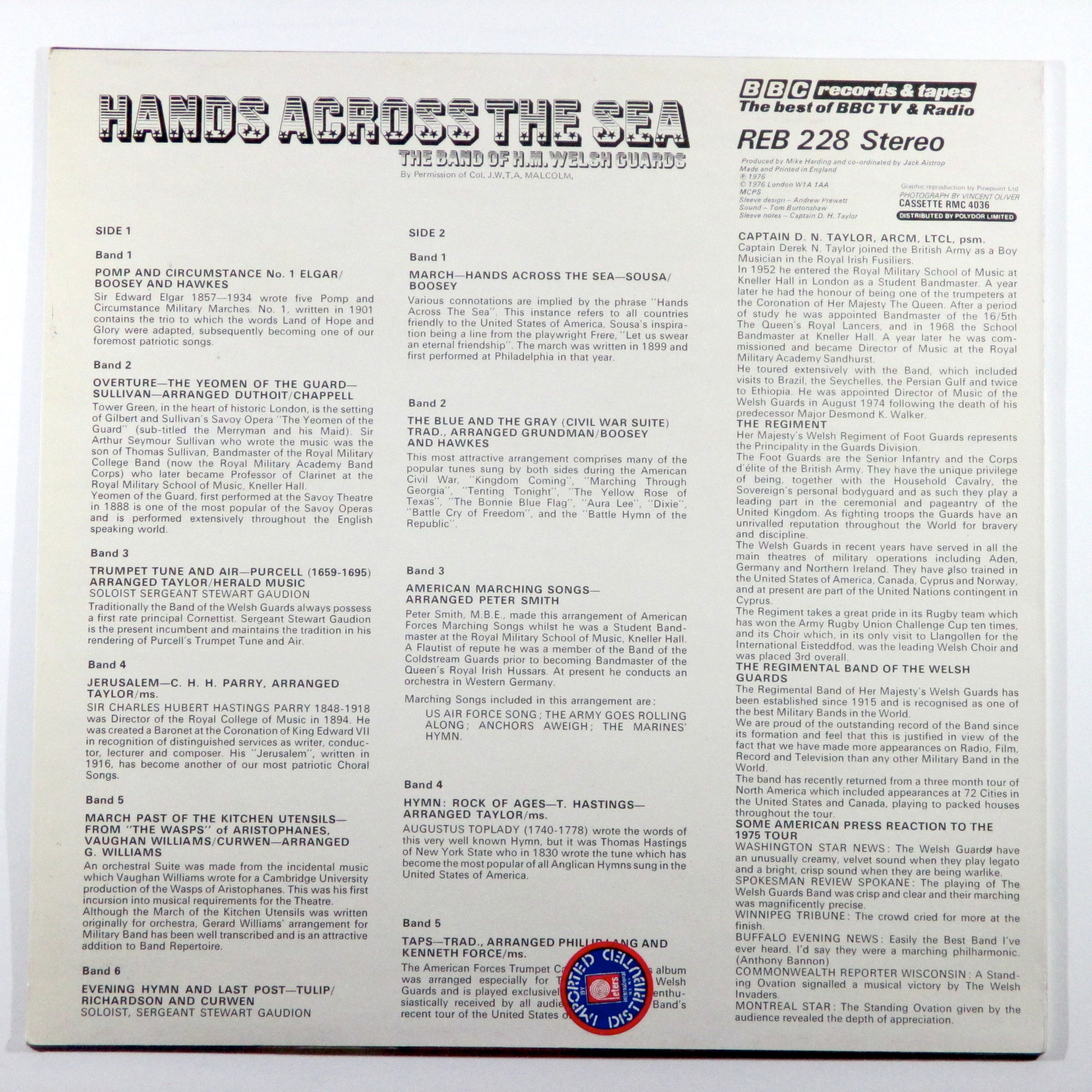 Hands Across The Sea: The Band of H.M. Welsh Guards - British Military Music for Ceremonies & Events | Perfect for Weddings, Parades & Patriotic Celebrations