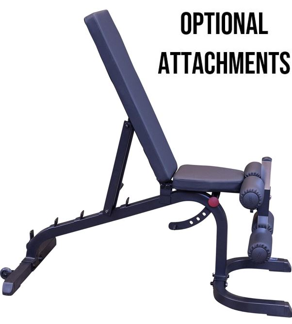 Body Solid GFID31 Adjustable Weight Bench with Optional Attachments - Perfect for Home Gym Strength Training & Workouts