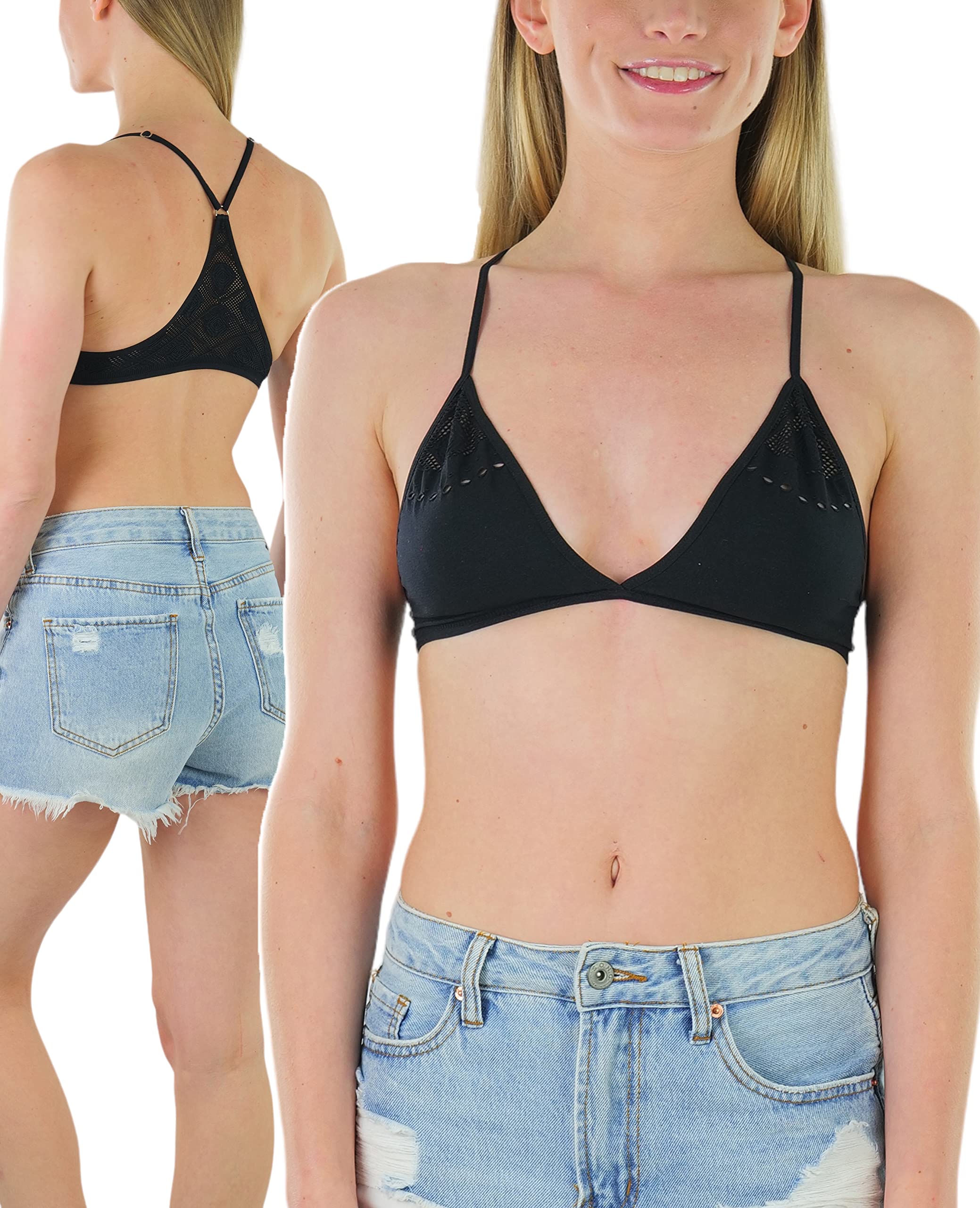 ToBeInStyle Women's Wireless Bralette - Lightweight Comfort Bra for Lounge, Sleep & Everyday Wear | Seamless Soft Fabric | Fashionable & Supportive
