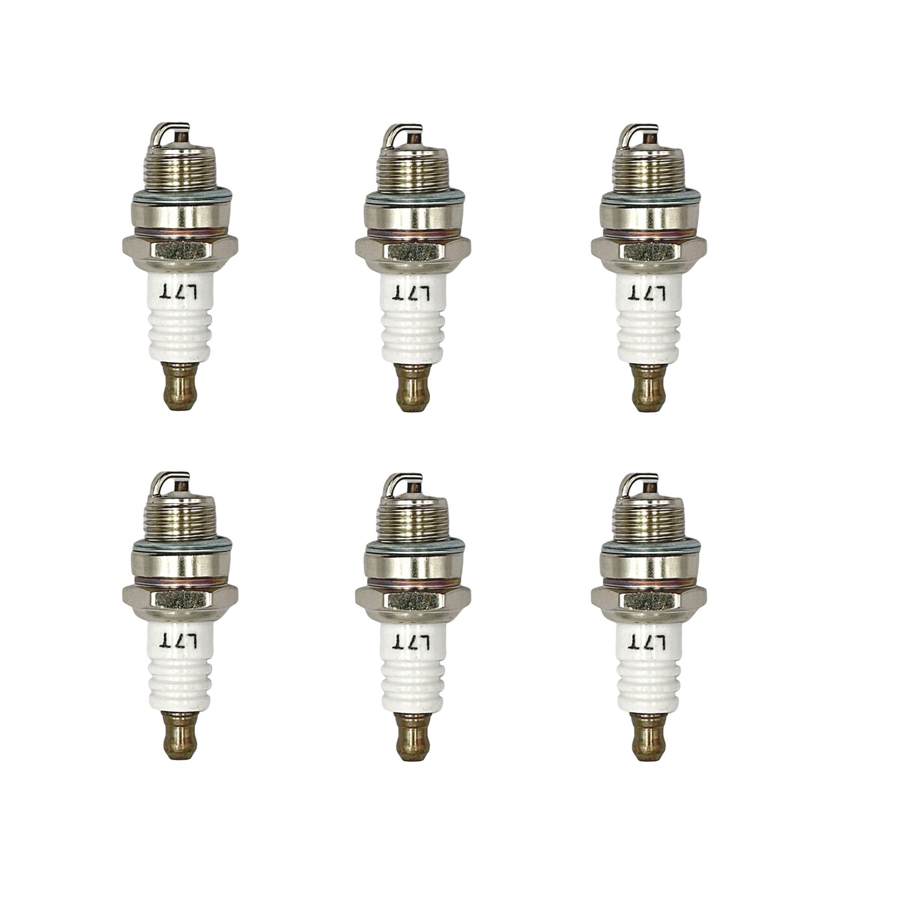 6pcs L7T Spark Plug - Compatible with NGK BPM7A CJ8 RCJ6Y RCJ7Y - Replacement for 2-Stroke Small Engines - Fits Echo, Husqvarna, Stihl, Kawasaki - Perfect for Blowers, Trimmers, Brushcutters, Chainsaws & Lawnmowers - Ideal for Outdoor Power Equipment Maintenance & Small Engine Repair