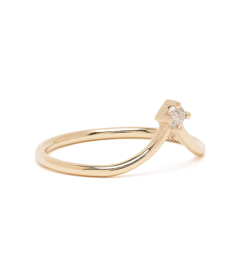 Spire Tiara Nesting Ring with Round Diamond - Elegant Stackable Wedding Band for Women | Perfect for Engagement, Anniversary & Special Occasions