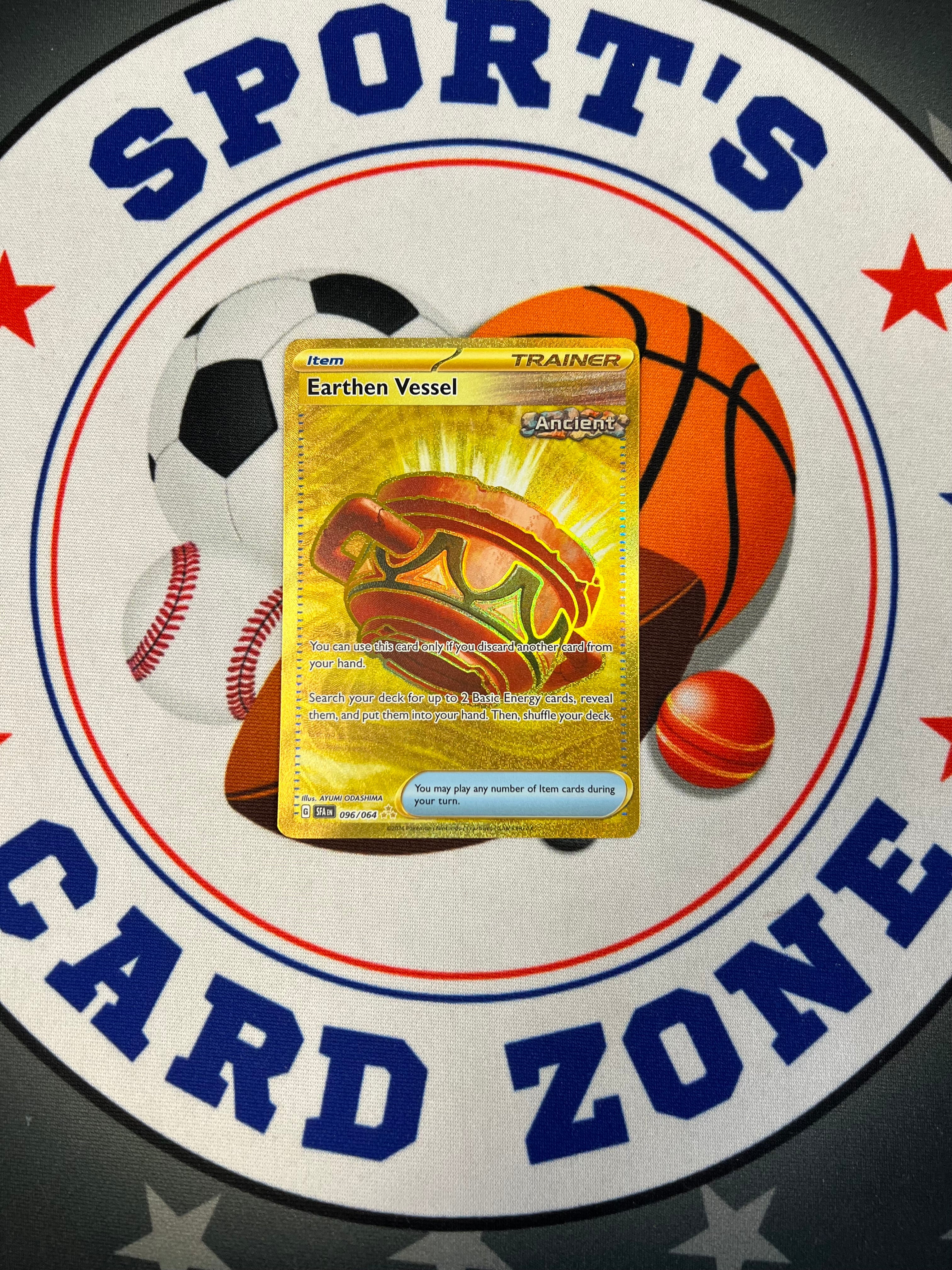2024 Pokemon Earthen Vessel Trainer 096/064 Shrouded Fables (HR) - Rare Holo Trading Card for Collectors & Battles - Perfect for Pokemon TCG Tournaments & Gift Giving
