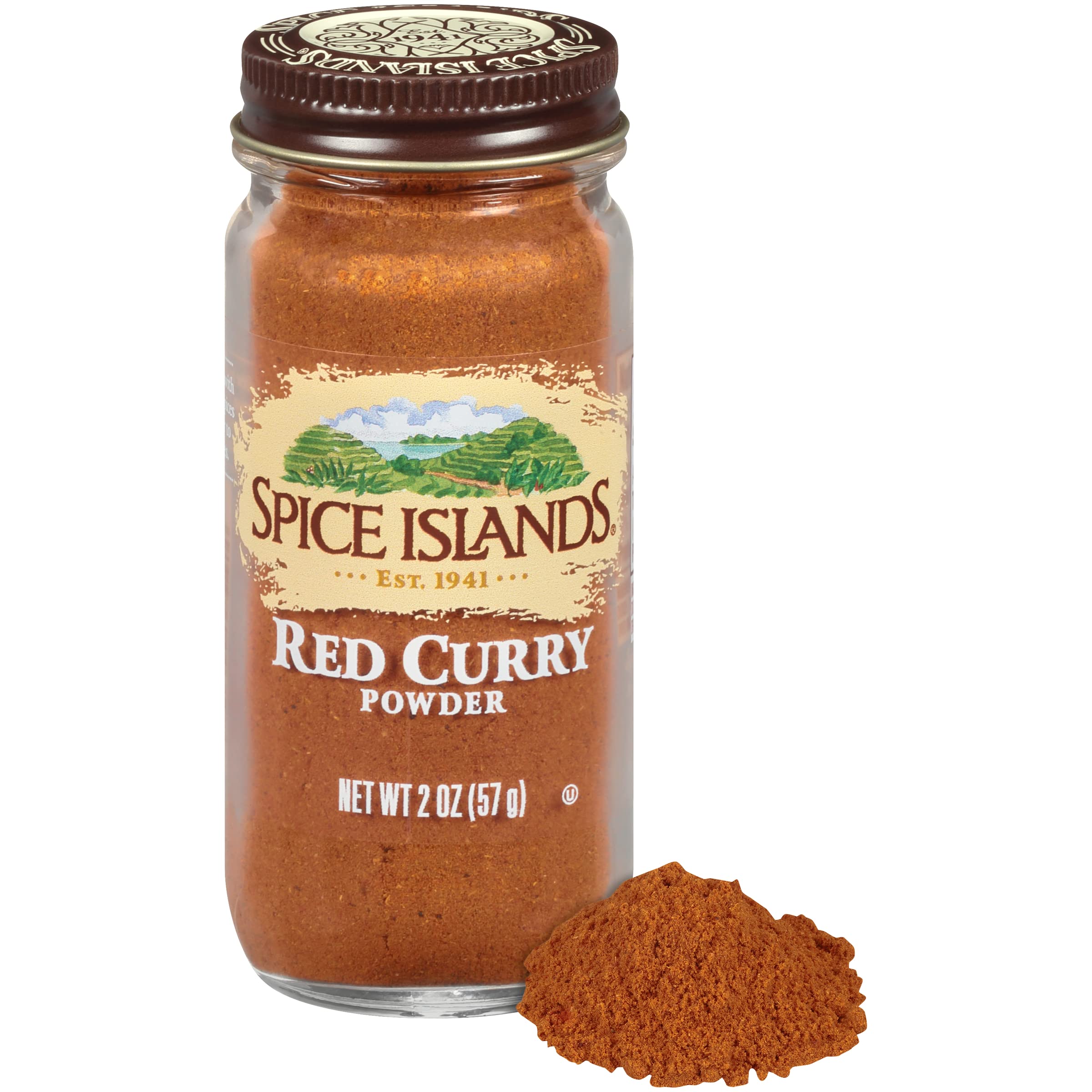 Spice Islands Red Curry Powder, 2 Ounce (56g) - Authentic Thai Seasoning for Cooking, Stir Fry, Soups & Marinades | Gluten-Free & Non-GMO | Perfect for Home Chefs & Asian Cuisine Lovers