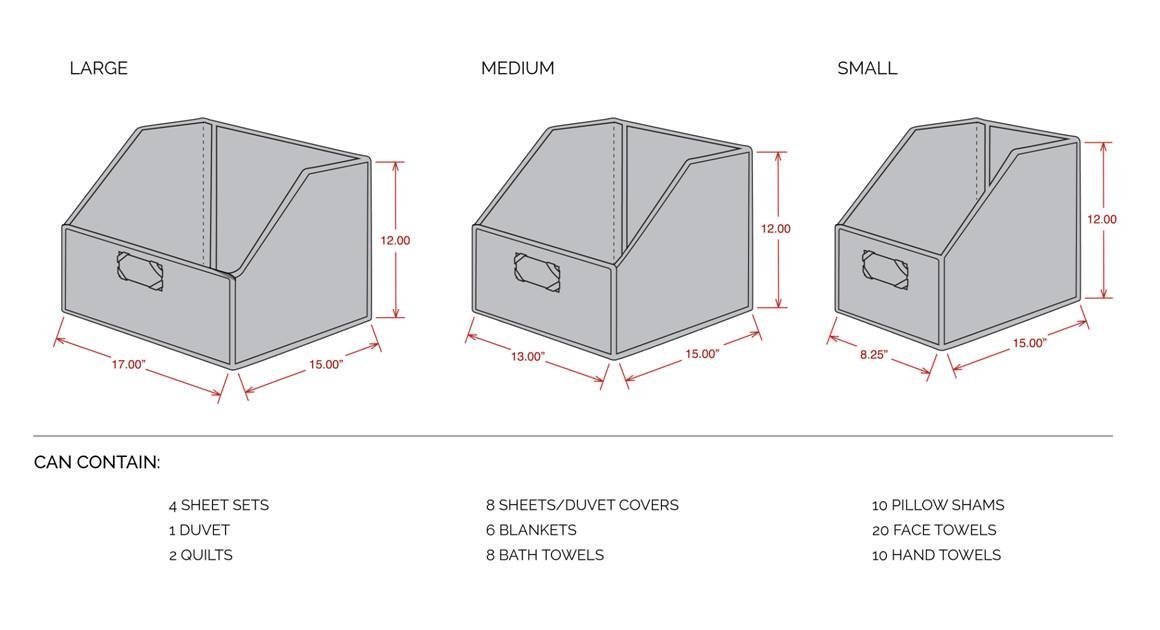 Premium Linen Closet Organizer Bins - Soft Brushed Cotton Twill Storage Baskets for Sheets, Blankets, Towels & Bedding (Small, Cream) | Perfect for Bedroom, Bathroom & Closet Organization