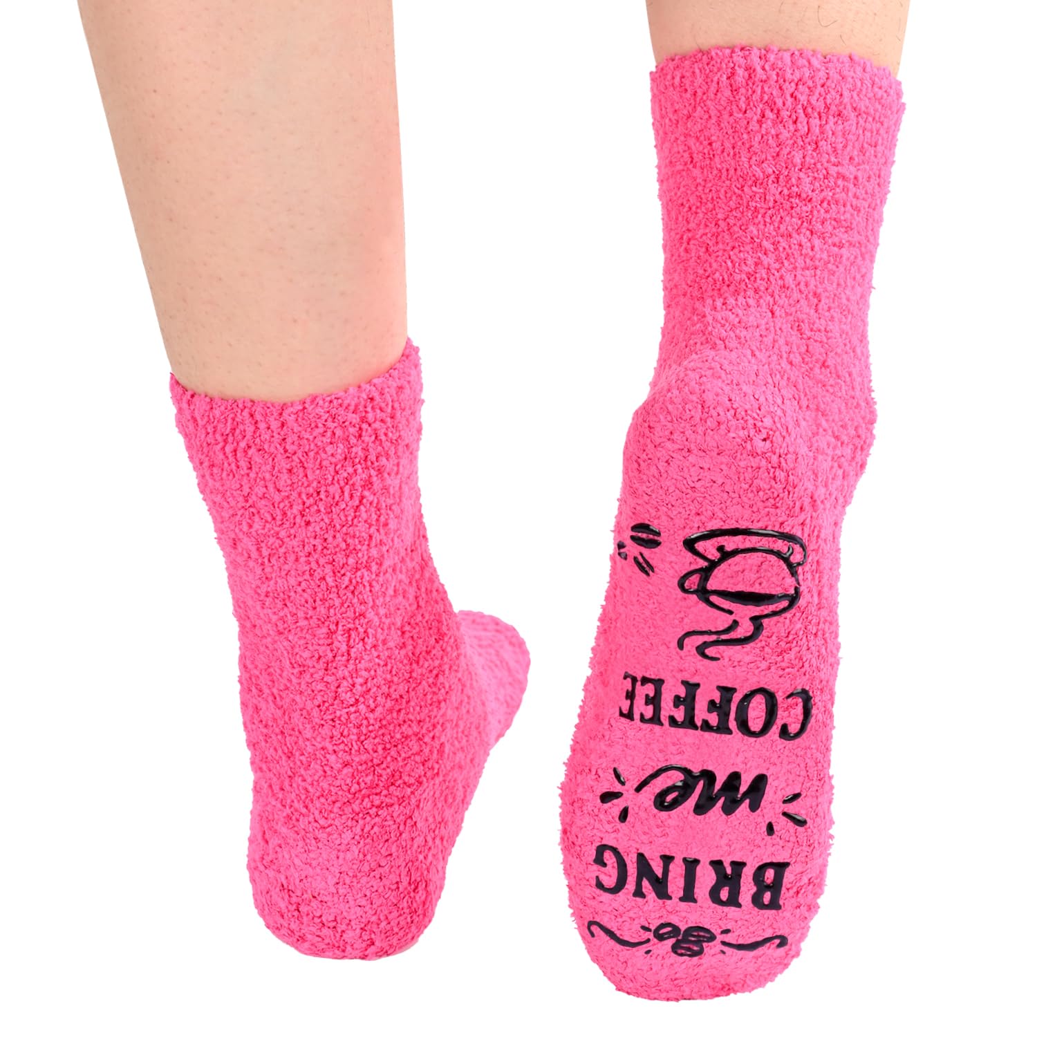 Zmart Women's Chocolate Pizza Coffee Socks - Fun Food-Themed Gift Socks for Coffee Lovers, Perfect for Christmas, Birthday & Office Gifts