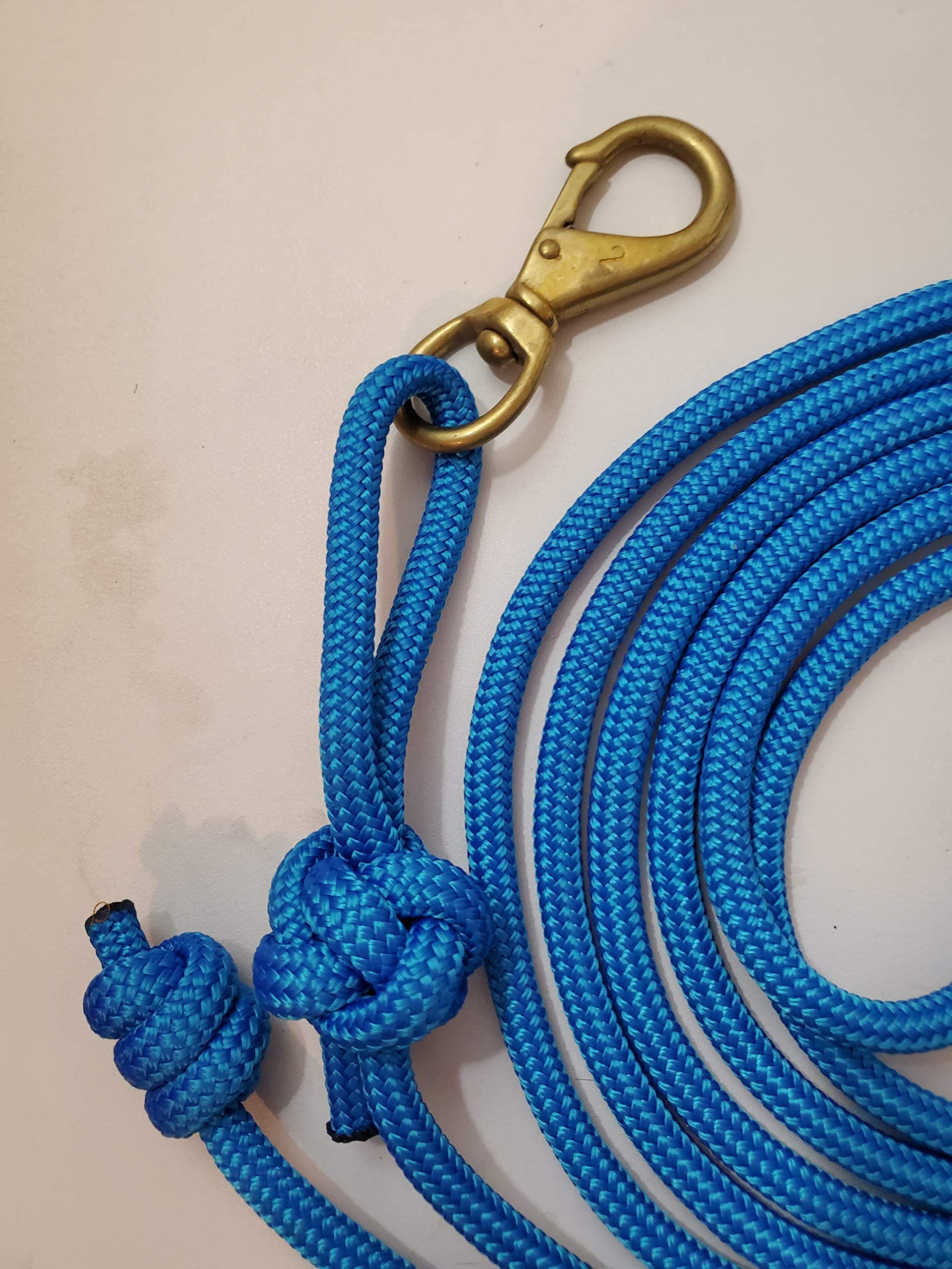 14 ft Blue Horse Lead Rope - 3/8