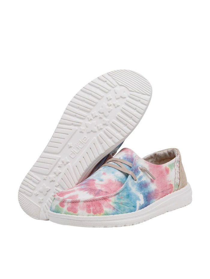 Hey Dude Women's Wendy Boho Shoes - Comfortable Slip-On Casual Sneakers with Mandala Tie-Dye Pattern | Perfect for Yoga, Travel & Everyday Wear