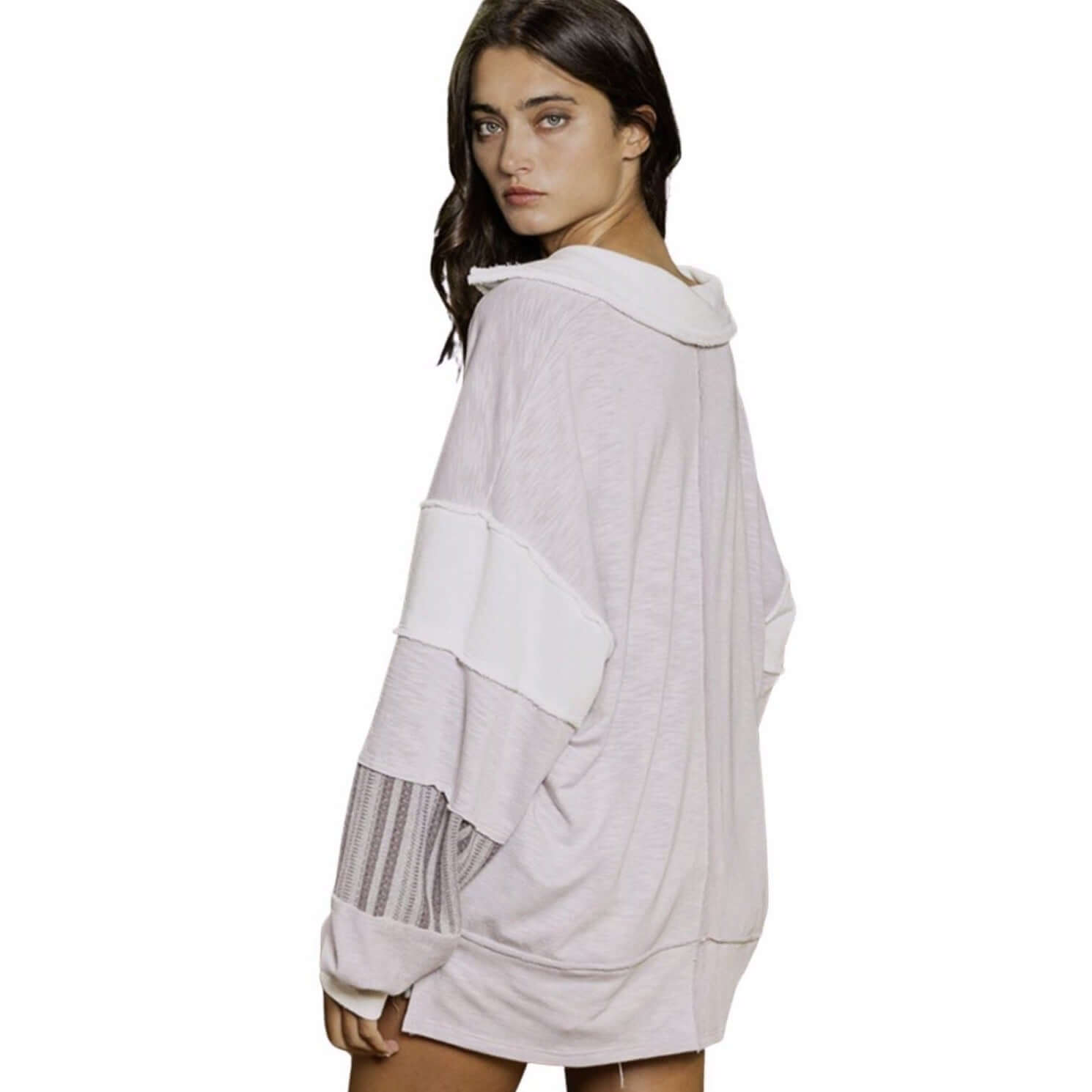 Premium Oversized Cotton Sweatshirt for Women | 100% USA-Made Soft Lavender Pullover | Cozy Loungewear & Casual Streetwear Outfit
