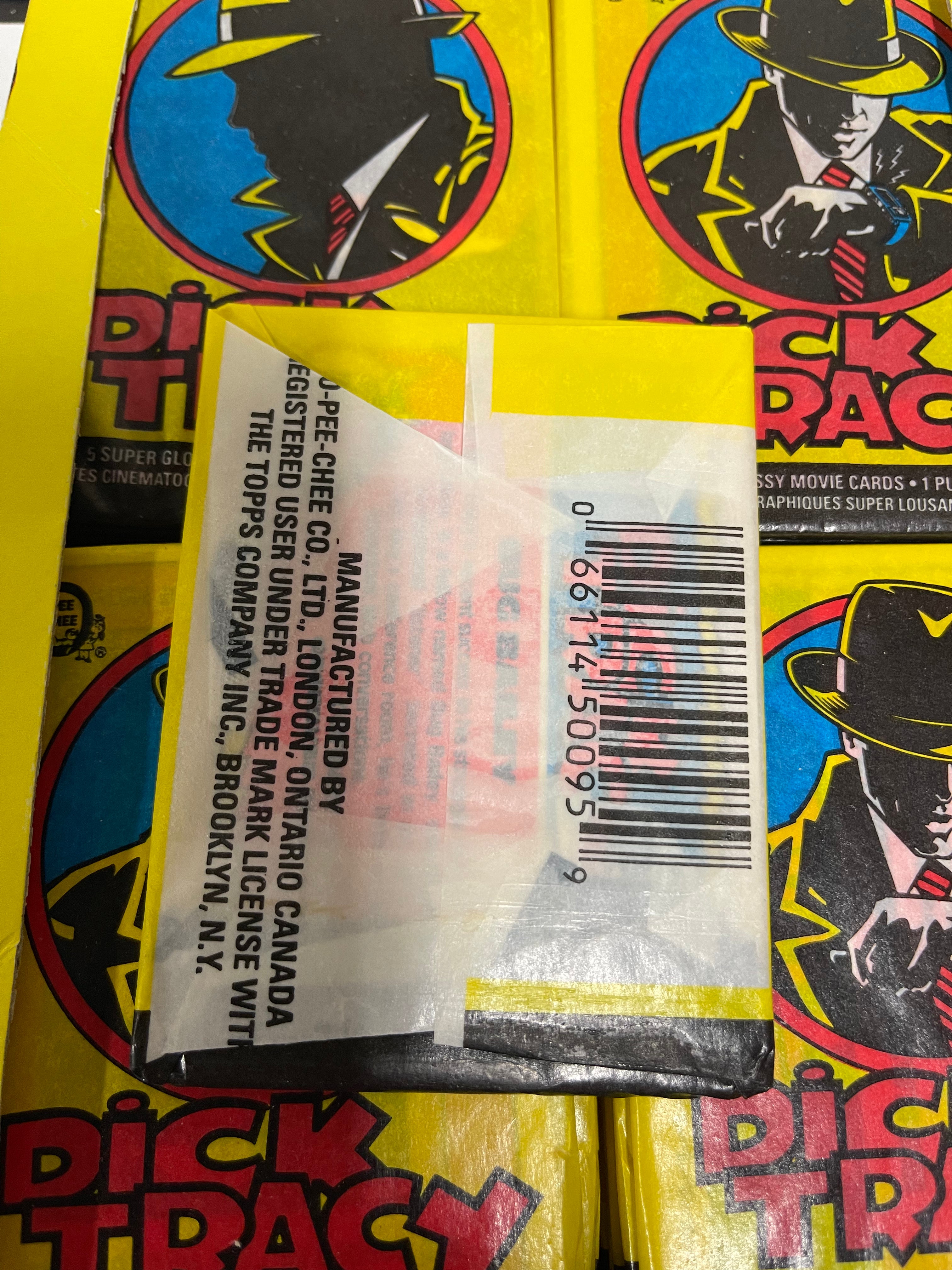 **1990 Dick Tracy Movie Rare Canadian OPC Trading Cards Box - Collectible Memorabilia for Movie Fans & Card Collectors**