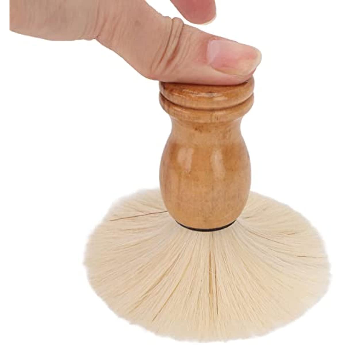 2pcs Wooden Handle Shaving Brush Set for Men - Handmade Badger Hair Shaving Brush for Face Care & Beard Lathering - Perfect for Travel, Home & Barber Shop Use